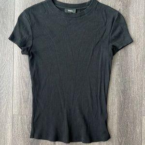 THEORY ribbed black t shirt M